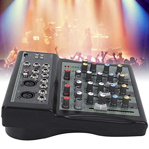 新品Nannday Stage Mixer Professional Low Noise 4 Channel Sound Mixing Console with USB MP3 Module for Webcast K Song AC