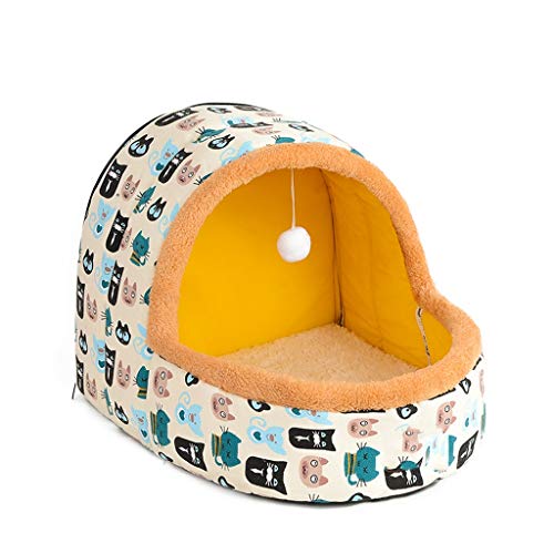新品ChenCheng Cat Litter Pet Nest Semi-Closed Yurt Winter Warm Pet House Sleeping Bag Cat Villa 2 Styles Pet Supplies Co