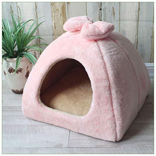 新品LANGGE Pet Cat Cave House Foldable Tent Soft Dog Bed Mongolian Yurts Cute Kennel Nest Small Animals Puppy Chihuahua Hou