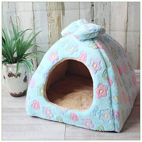 新品LANGGE Pet Cat Cave House Foldable Tent Soft Dog Bed Mongolian Yurts Cute Kennel Nest Small Animals Puppy Chihuahua Hou