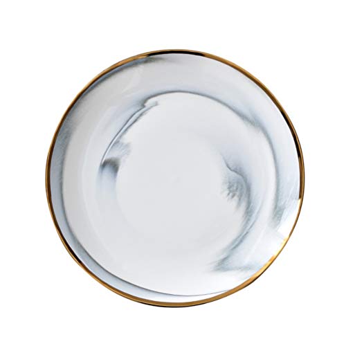 新品YARNOW Ceramic Dinner Plate 8 Inch Marble Design Porcelain Dish dinnerware Creative Dessert Snack Tray Kitchen Plates