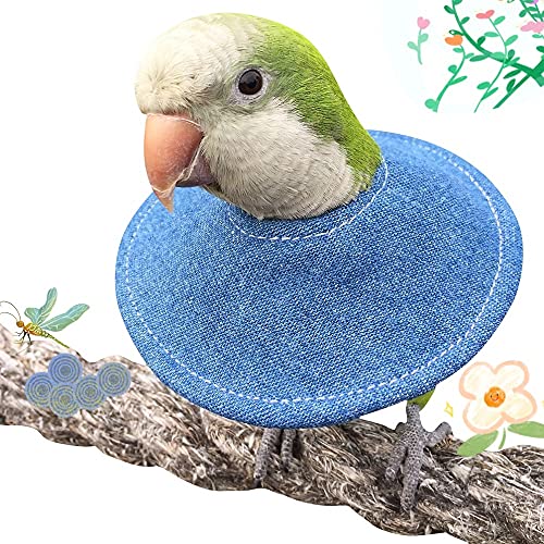 新品HEZHUO Adjustable Parrot Cone Collar Safe and Practical Cotton Collar to Prevent Bites and Licking Wounds to Help hea