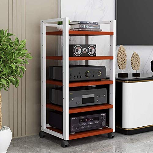 新品Racks Storage Stands 5-layer Amplifier Rack Audio Equipment CD Cabinet with Moving Pulley Easy To Clean Carrying Capaci