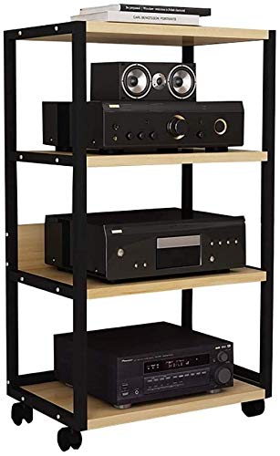 新品Racks Storage Stands 4-layer Power Amplifier Rack Audio Equipment CD Cabinet with Moving Pulley Easy To Clean Carrying