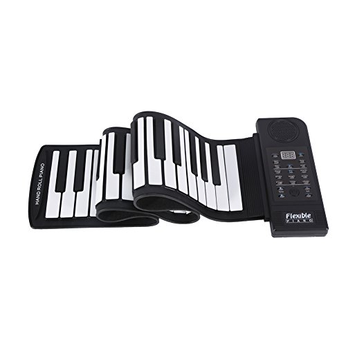 新品Garsentx 電子ロールアップ キーボード ピアノ ポータブル 61キー ソフトシリコン フレキシ