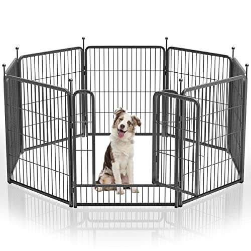 新品FXW Dog Playpen32Height Dog Fence Heavy Duty Exercise Pen with Safe and Sturdy Stakes for LargeMediumSmall Dogs