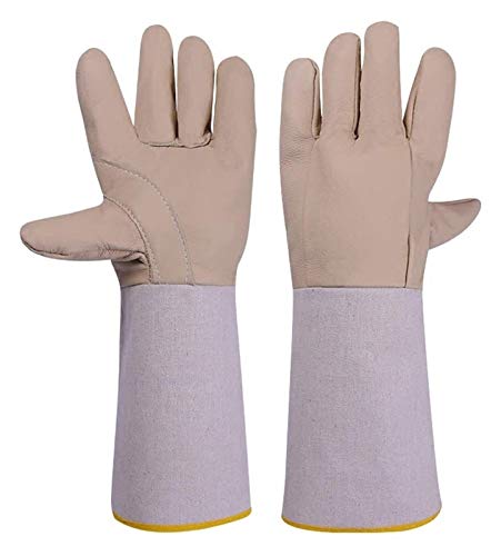 新品ZHANGWJ Waterproof Gloves Liquid nitrogen Gloves Work Gloves Cow Split Leather Factory Gardening Welding Wood Stove He