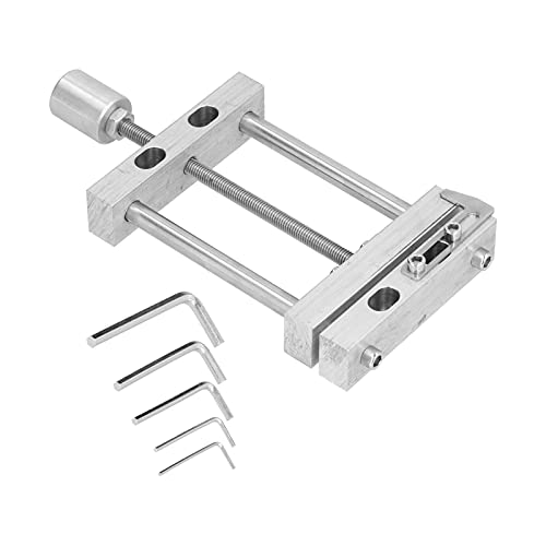 新品Table Drill Press Clamp Tool Durable Flat Vise Aluminium Alloy for Woodworking
