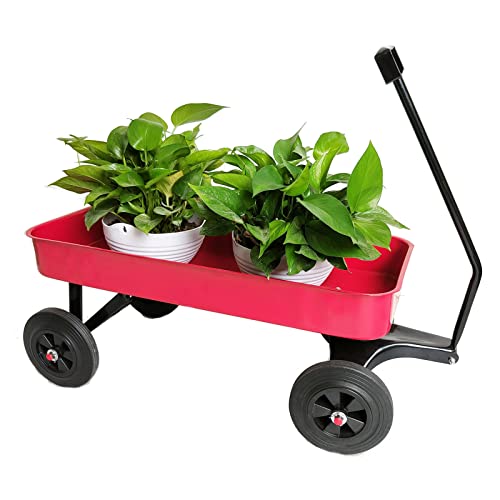 新品280 Lbs Collapsible Wagon Practical Multi-Purpose Gardening Cart Strong Construction Good Bearing Metal Gardening Wago