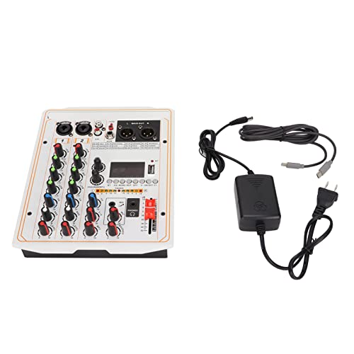 新品Sound Mixer 48V 4 Channel Power Stereo Recording Mixer Multifunction Mixing Console Fit for Stage PerformancesLive P