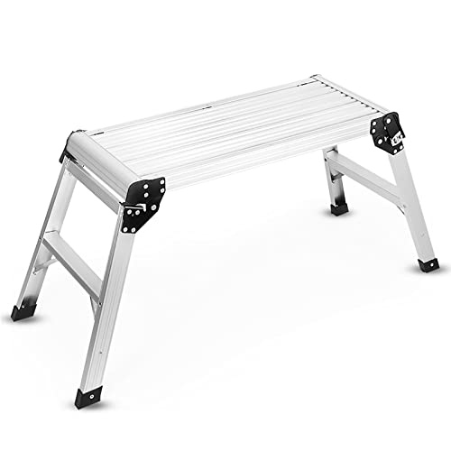 新品XZFDC Aluminum Folding RV Step LadderWorking Platform One Step LadderLightweight Stable Step Stool with Not-Slip Rubb