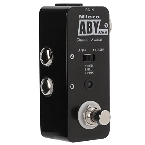 新品ABY Channel Switch Pedal 2 Different Outputs 2 Modes Portable LED Indicator True Bypass Guitar Amplifier Footswitch fo