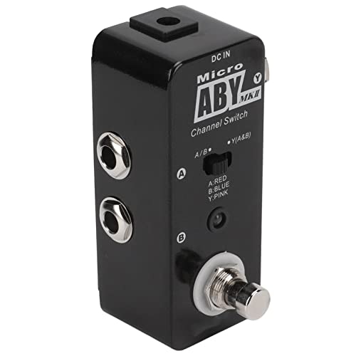 新品Guitar Amplifier Footswitch Metal 2 Different Outputs True Bypass ABY Channel Switch Pedal 2 Modes for Speakers