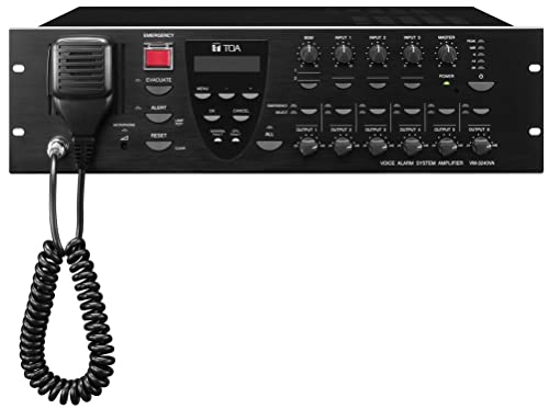 新品TOA VM-3240VA Voice Alarm System Amplifier 240 Watts Power Output 8 Remote Microphones Max Built-in Electronic Voice