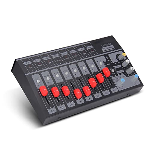新品KUQIZ Audio Amplifier 8 Channel Single4 Channel Stereo USB Portable Mini Mixer Audio Console Mixer Dj Controller